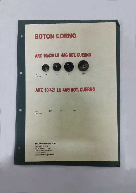 muestrario botones consultar modelos y cantidades